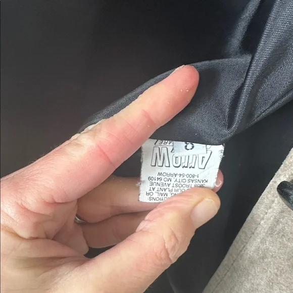 Char Santa Fe Vintage Taupe Tan & Black Long Suede Embroidered Button Up Coat 8 - Picture 4 of 7